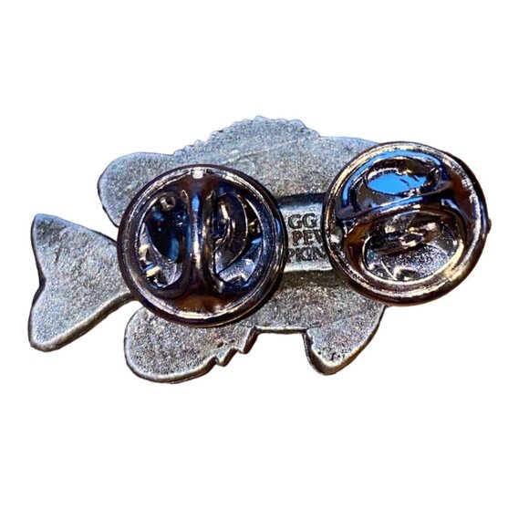 Vintage 1985 CG Harris Pewter Pumpkinseed Fish Pin - Picture 2 of 4